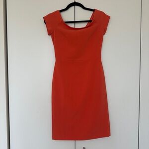 Alice + Olivia orange off shoulder dress